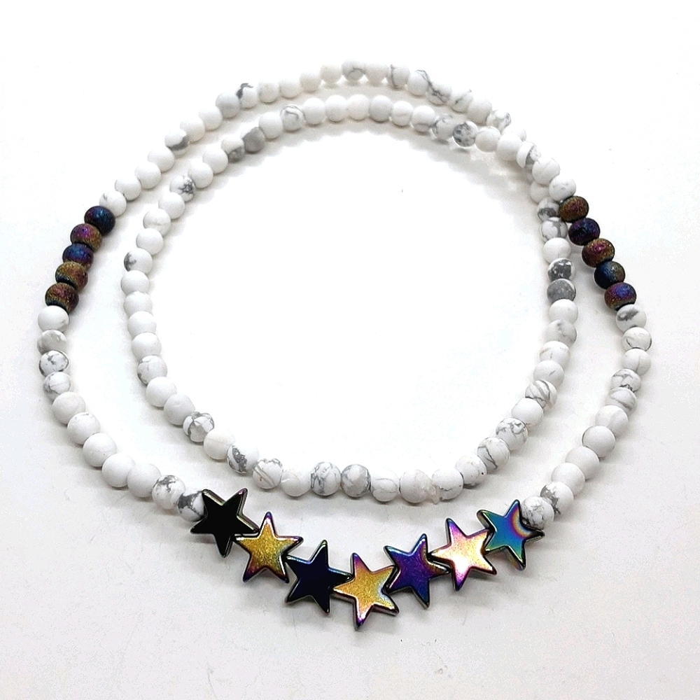 18 inch howlite stretch wrap bracelet